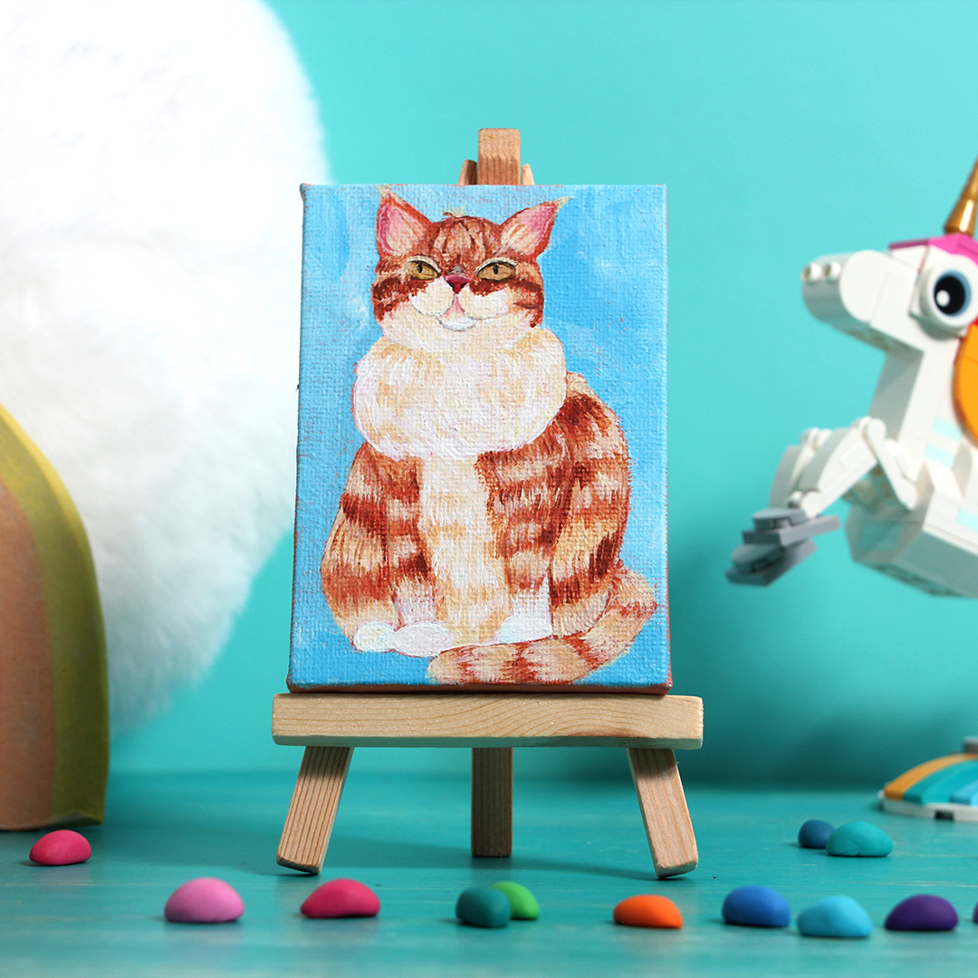 orange Katze: 7x10 cm - 17 EUR