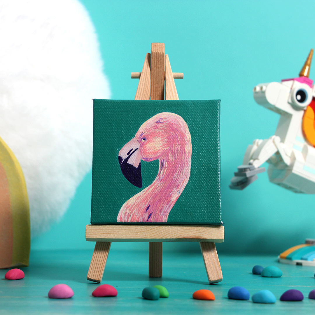 Flamingo: 7,5x7,5 cm - 15 EUR